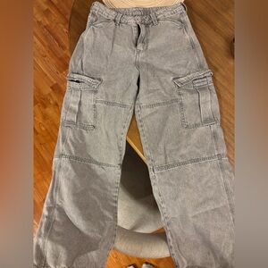 H&M Stone Gray Cargo Pants